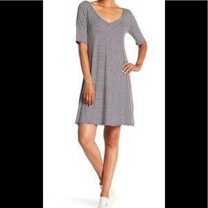 Como Vintage striped lattice back swing dress NWT